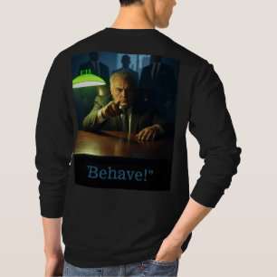 Boss gedragen mannen zwarte lange mouw T-shirt ter