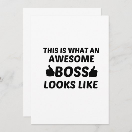 BOSS GEWELDIGE BEDANKKAART (Voorkant / Achterkant)