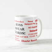 Boss Gift - Funniest Boss Joke Mok - Swear Words (Voorkant rechts)