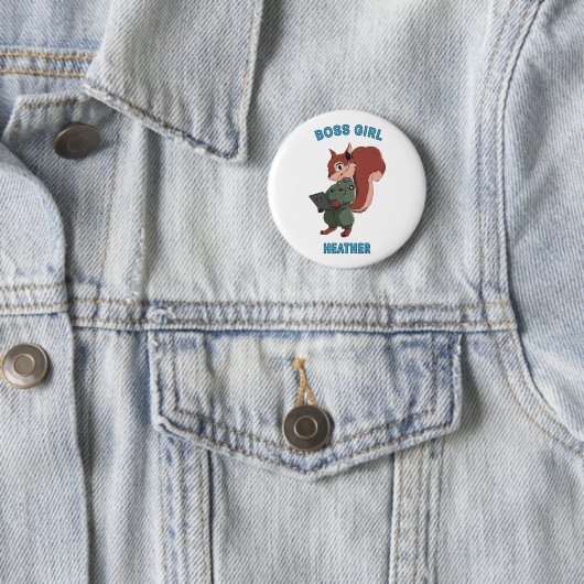 Boss Girl - Acorn Squadron Chronicles Button (In situ)