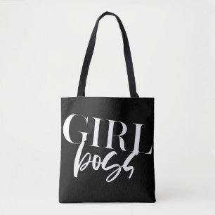 Boss Girl   Moderne wittekst   Tote Bag