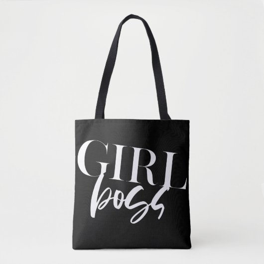 Boss Girl | Moderne wittekst | Tote Bag (Voorkant)