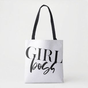 Boss Girl   Moderne zwarte tekst   Tote Bag