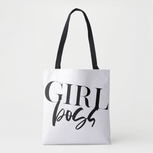 Boss Girl | Moderne zwarte tekst | Tote Bag (Voorkant)