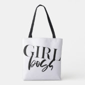 Boss Girl | Moderne zwarte tekst | Tote Bag (Achterkant)