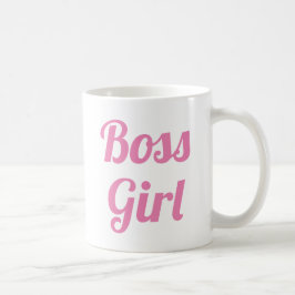 Boss Girl | Slogan-Mok | handgeschreven typologie Koffiemok