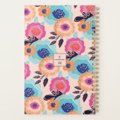 Boss Girl | Trendy Bold Florals & Blush Striped Planner (Achterkant)