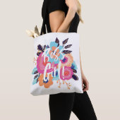 Boss Girl | Trendy Bold Florals & Brush Script Tote Bag (Dichtbij)