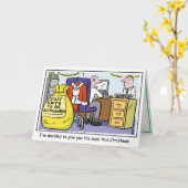 Boss Gives Office Worker the Sack kerstcard Kaart (Gele Bloem)