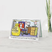 Boss Gives Office Worker the Sack kerstcard Kaart (Voorkant)