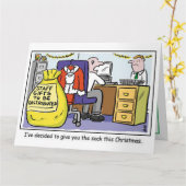 Boss Gives Office Worker the Sack kerstcard Kaart (Gele Bloem)