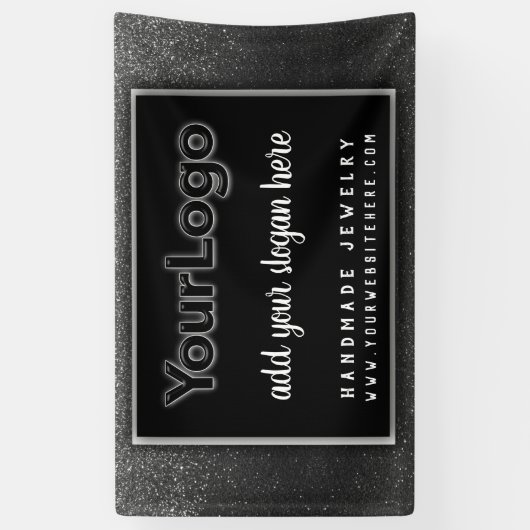 Boss Glitter Professional Business Logo Spandoek (Verticaal)