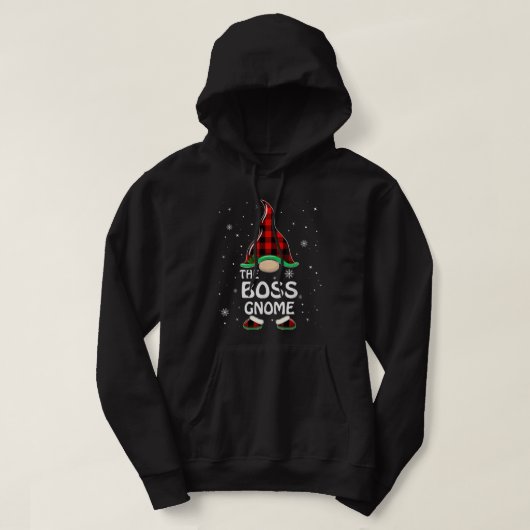 Boss Gnome Buffalo Pset Matching Family Kerstmis Hoodie (Design voorkant)