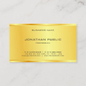 Boss Gold Kijk Modern Luxe Elegant Sjabloon Visitekaartje (Achterkant)