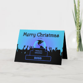 Boss Greatest Cheers Christmas Blue Kaart