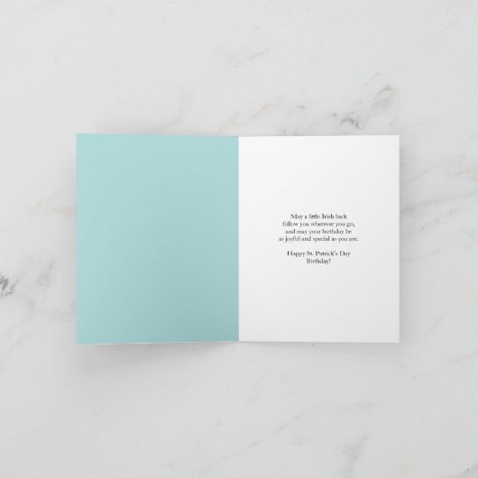 Boss Happy St Patricks Day Birthday Kaart (Binnen)