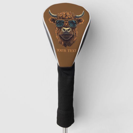 BOSS HIGHLANDER KOE Golf Head Hoesje Golfheadcover (Voorkant)