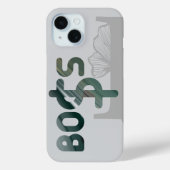 BOSS iPhone Cases Trend Abstract Zwart Wit Groen (Achterkant)