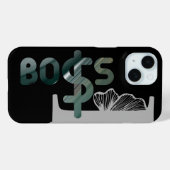 BOSS iPhone Cases Trend Abstract Zwart Wit Groen (Achterkant (horizontaal))