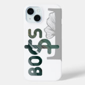 BOSS iPhone Cases Trend Abstract Zwart Wit Groen (Achterkant)