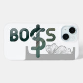 BOSS iPhone Cases Trend Abstract Zwart Wit Groen (Achterkant (horizontaal))