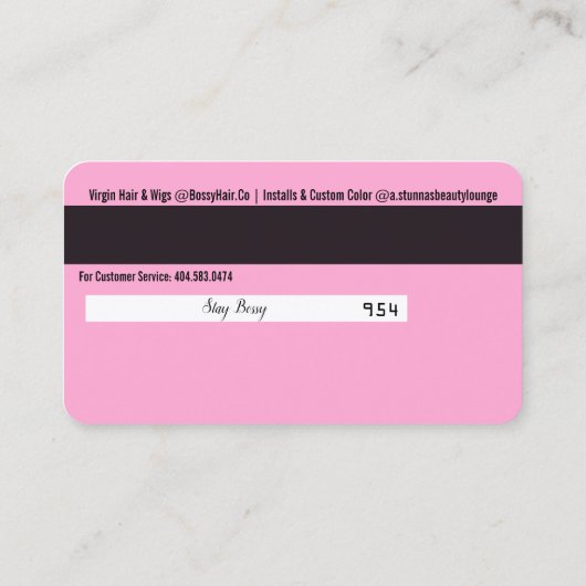 Boss Kaart Visitekaartje (Achterkant)