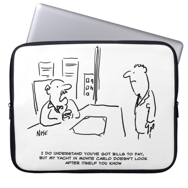 Boss kan geen Betaalverhoging geven omdat hij een  Laptop Sleeve (Voorkant)