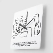 Boss kan geen Betaalverhoging geven omdat hij een  Vierkante Klok (Hoek)