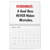Boss Kantoor Agenda | Funny Special Boss Gift Kalender (Feb 2027)