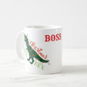 BOSS-kerstT-REX Koffiemok (Voorkant links)