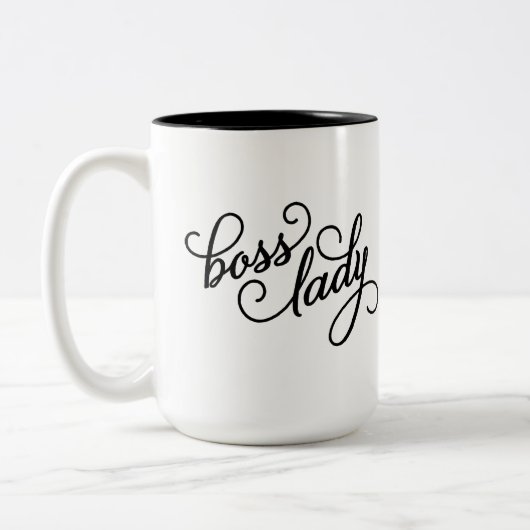 Boss Lady 15oz Mok met twee zonder tong (Links)