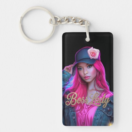 Boss Lady Acrylic Keychain (Voorkant)
