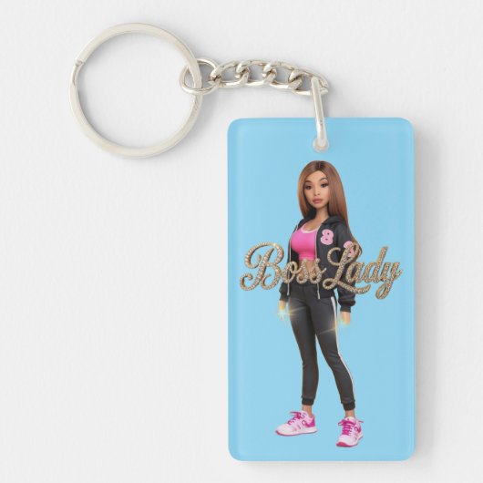Boss Lady Acrylic Keychain (Voorkant)