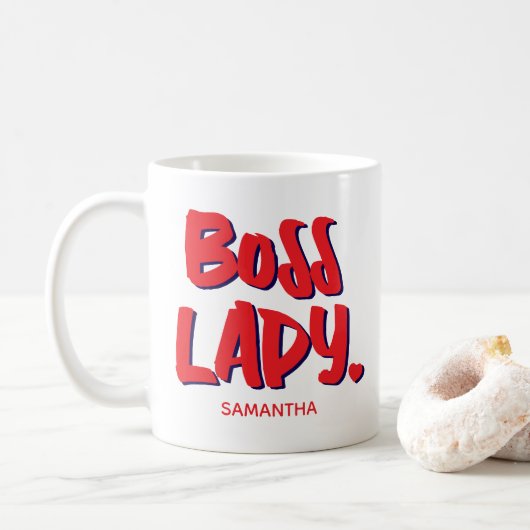 Boss Lady Bedrijfseigenaar Ondernemer Koffiemok (Met donut)