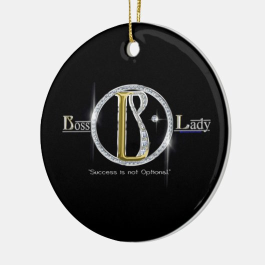 Boss Lady Bling Keramisch Ornament (Links)