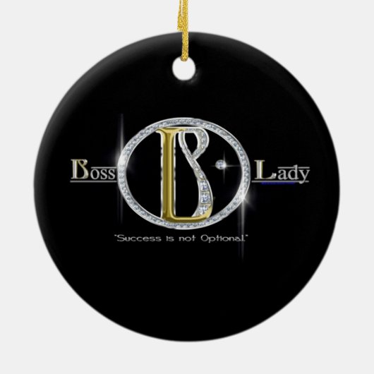 Boss Lady Bling Keramisch Ornament (Achterkant)