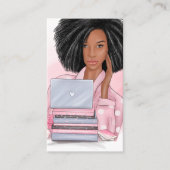 Boss Lady Blogger QR-code Visitekaartje (Voorkant)