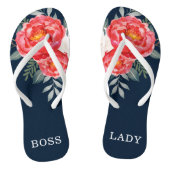 BOSS LADY /  botanische rode pinda's Teenslippers (Voetbed)