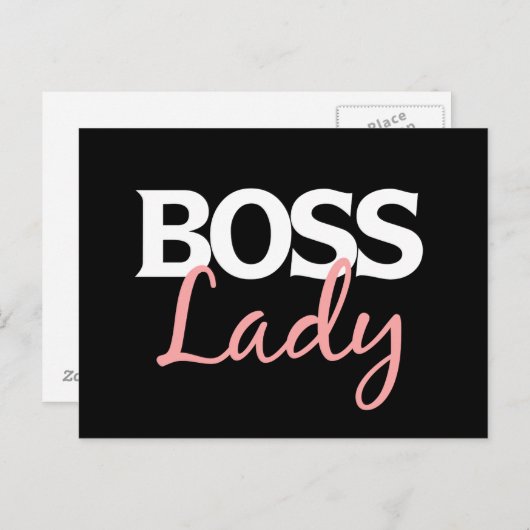 Boss lady briefkaart (Voorkant / Achterkant)
