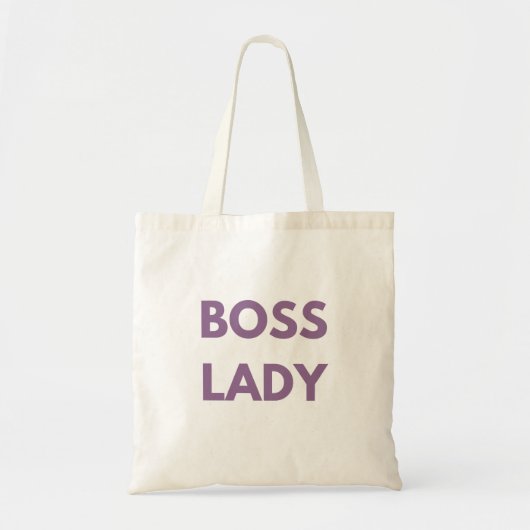 Boss Lady Canvas tas Paarse Letters (Voorkant)