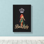 Boss Lady Canvasprint Canvas Afdruk (Insitu (Houten vloer))