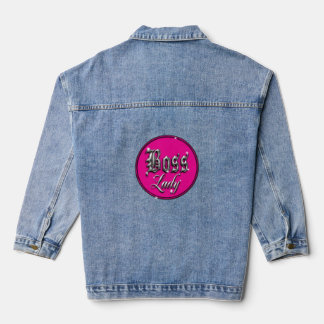 Boss Lady Classic Roze Logo Denim Jas Denim Jacket