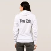 Boss Lady Classic Silver Logo Hoodie (Achterkant volledig)