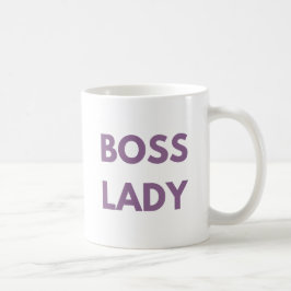 Boss Lady Coffee Mok Paarse Letters