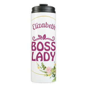 Boss Lady Cool Floral Pink Thermosbeker