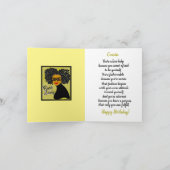 Boss Lady Cousin African American Birthday Kaart (Binnen)