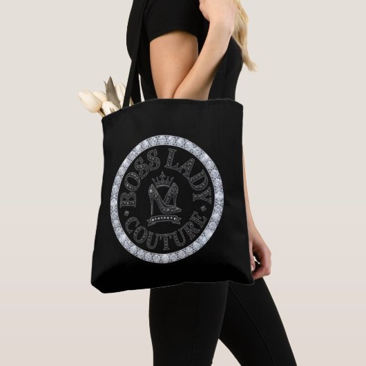 Boss Lady Couture All-Over-Print Schoudertas Tote Bag (Dichtbij)