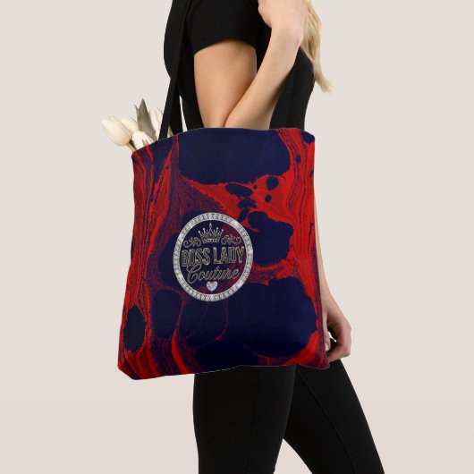 Boss Lady Couture All-Over-Print Schoudertas Tote Bag (Dichtbij)