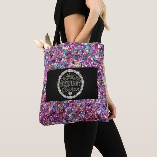Boss Lady Couture All-Over-Print Schoudertas Tote Bag (Dichtbij)
