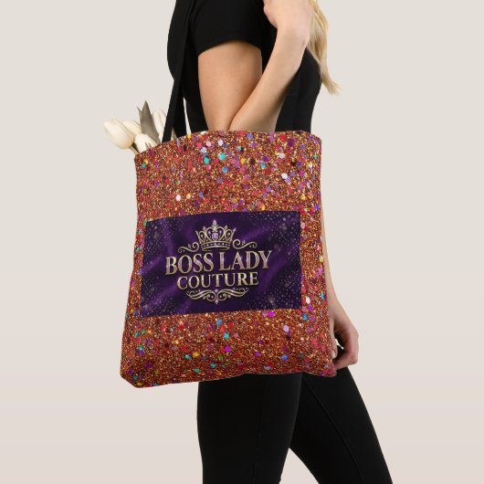 Boss Lady Couture All-Over-Print Tote Tas (Dichtbij)
